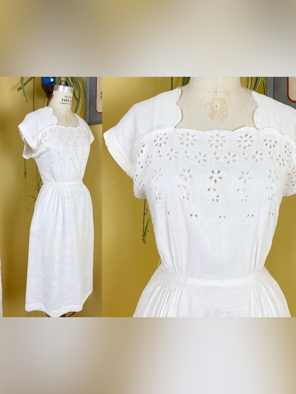 Vintage 1940s Rayon Dress